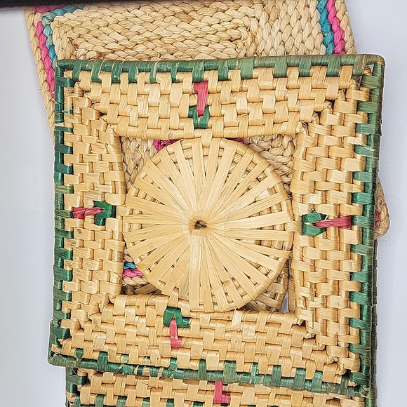 HandmadeVintage from the 1980s Materials: straw, rattan Trivet set of 3 - Picture 5 of 5
